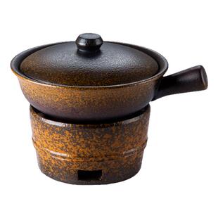 特色圆形单柄汤煲 东坡肉煲焖锅干锅炉煲 底座酒精蜡烛加热保温炉