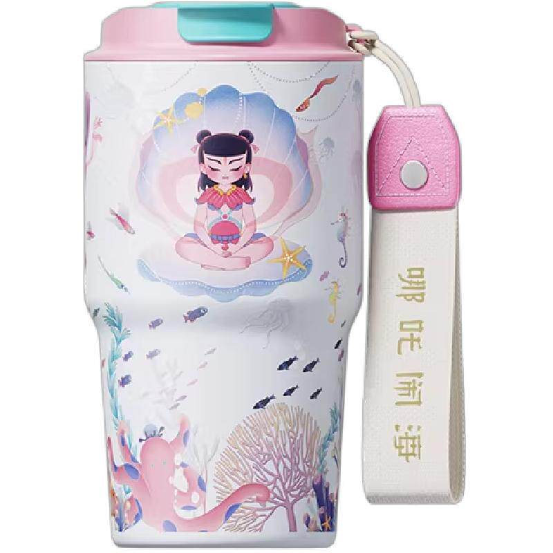 上美影GERM哪吒闹海系列保温杯590ml大容量咖啡杯便携动漫周边