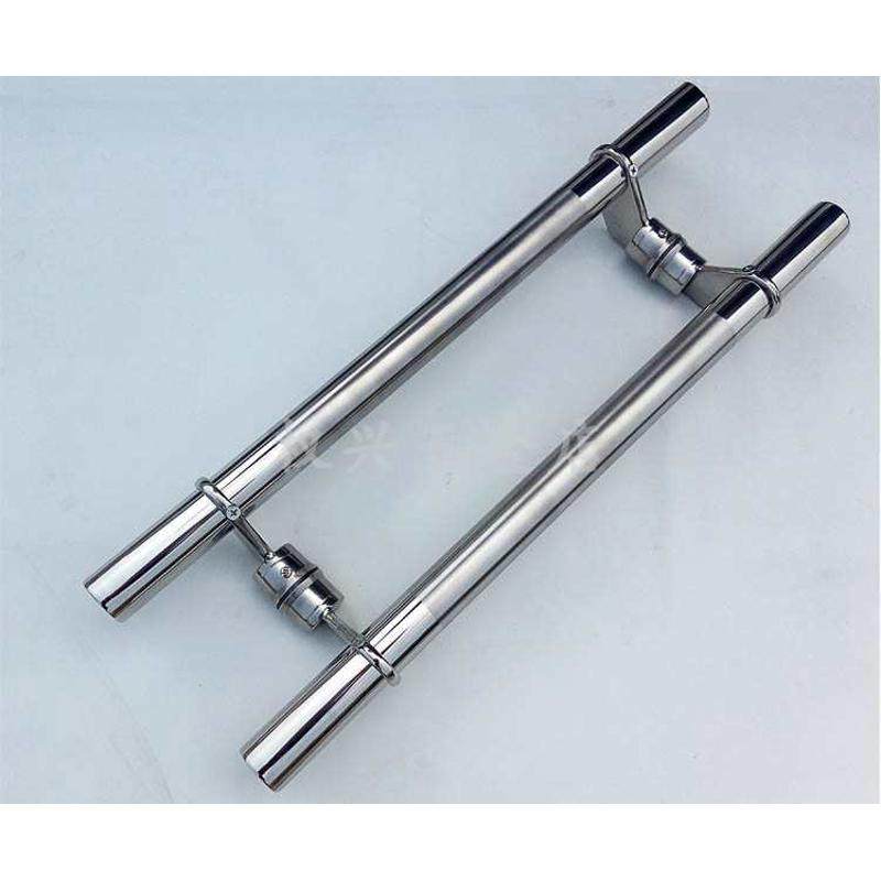 加厚不锈钢大门拉手斜角玻璃门拉手环套管门把手铝合金包边门把手