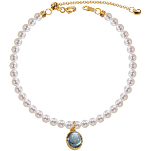 南珠宫925银淡水珍珠手链时尚通勤职场生日礼物送女友C-HJS071SD