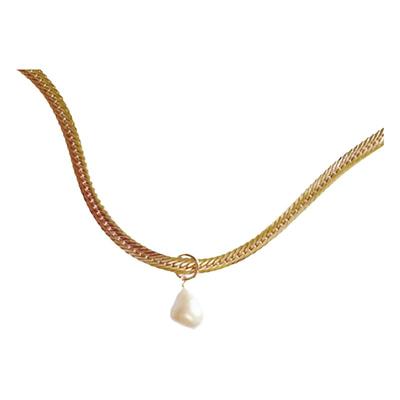 DARE买手店金色巴洛克珍珠项链