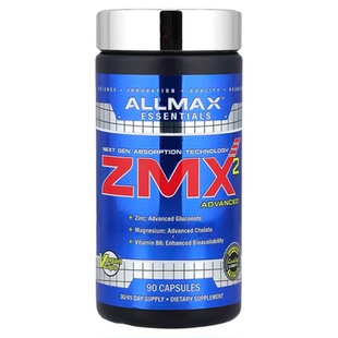 ALLMAX高吸收率ZMX2螯合镁锌和维生素B6增肌肉疲劳运动修复