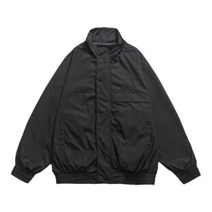 GOOZI MADE 白色立领工装外套男春季美式复古男生飞行员夹克男款