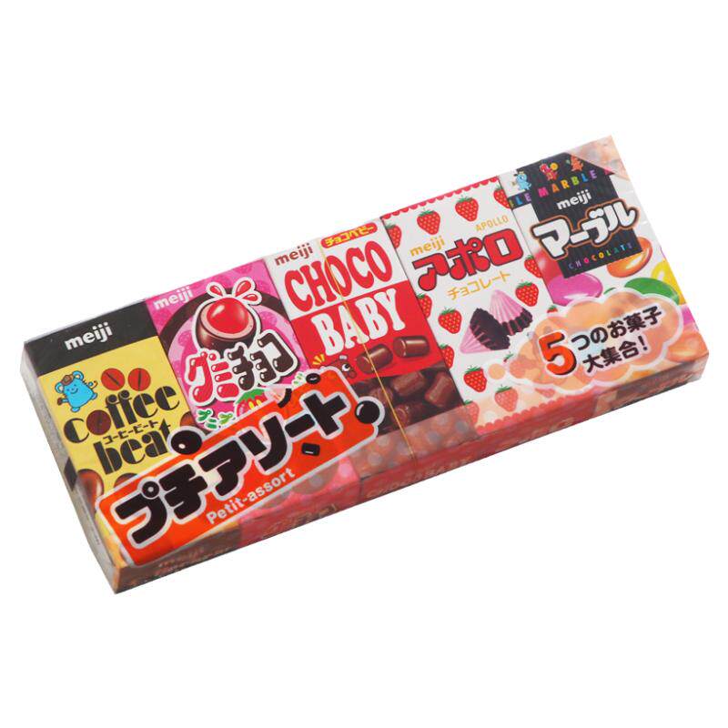 日本进口Meiji明治五宝什锦巧克力豆bb豆香蕉草莓儿童万圣礼零食