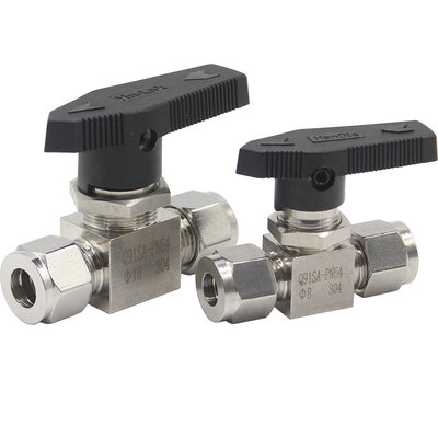 不锈钢卡套仿美式气源分配器球阀