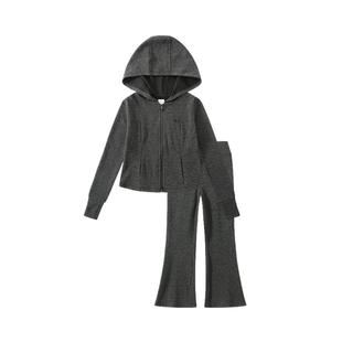 植木【运动套装】女童套装休闲儿童2件套连帽套装2026春新款童装