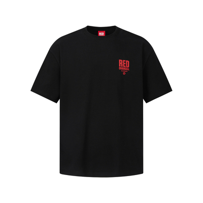 REDCHARCOAL红炭黑色吸湿速干基础短袖T恤男潮牌夏宽松防晒半袖