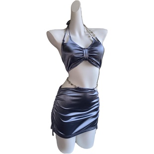 OMOM新款【星辰】细肩带BIKIN女士游泳衣性感比基尼泳装温泉度假