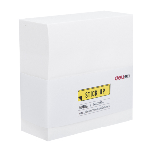 得力带盒便签纸800张有粘性白色牛皮纸便条不粘办公大号学生便条纸便签本可撕小本子留言纸记事便利贴粘性强