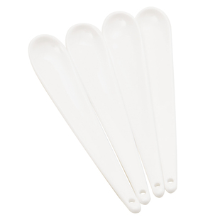 4个装 家用骨瓷挑馅勺纯白包饺子挖馅勺长柄陶瓷馄饨水饺包馅勺