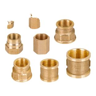 4分6分1寸配件内丝直接铜管古内牙直通对接DN/15/20/25/32管件