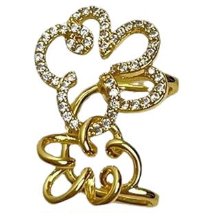 小众氛围感双生花镶钻锆石耳夹轻奢高级感无耳洞耳骨夹气质耳饰品