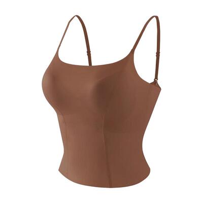 莫奈礼物无痕女士带胸垫背心吊带