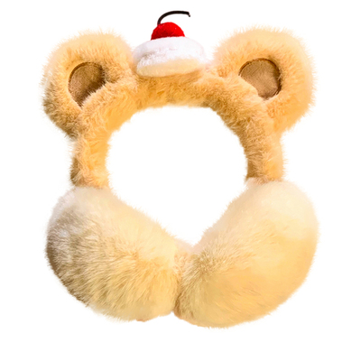 可爱蛋糕小熊毛绒耳罩女