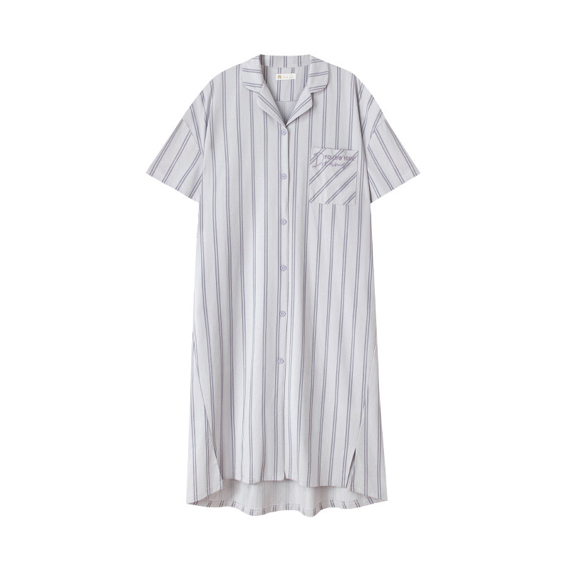 妮狄娅夏季情侣款时尚条纹家居服