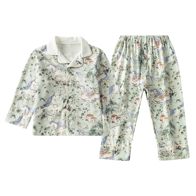 嫚熙春季纯棉果柔儿童家居服