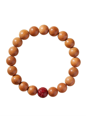 泰山老桃木手串平安好运