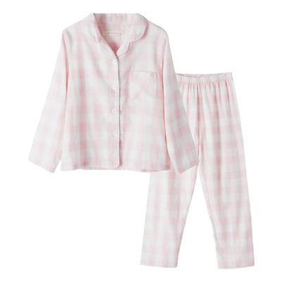 色纺棉纱柔软透气轻薄双层纱睡衣