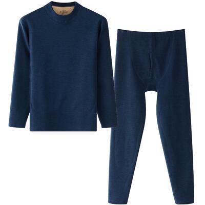 男士长袖加绒加厚发热保暖套装