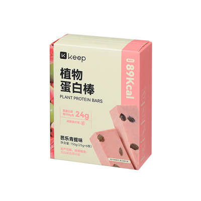 Keep植物蛋白棒0添加蔗糖代餐能量棒营养健康控卡食品谷物棒零食