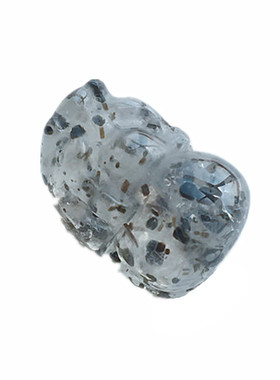 天然云母片水晶貔貅吊坠