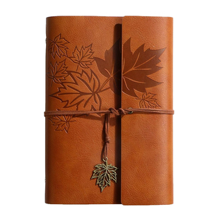 a6复古tn活页手账本加厚软皮面A5笔记本子便携旅行绘画空白本打卡盖章本A7随身口袋本随手记备忘录记事日记本