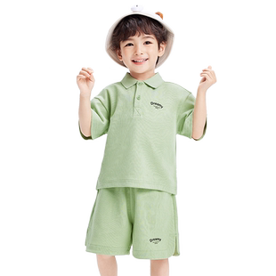 巴拉巴拉儿童短袖套装女童两件套男童学院风夏装亲子运动休闲童装