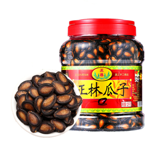 正林3A西瓜子甘草味桶装1200g坚果炒货年货五香味兰州大板黑瓜子