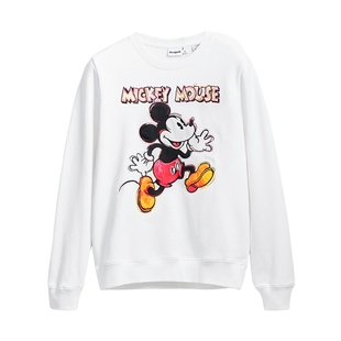 Desigual【DISNEY联名】米奇贴布刺绣宽松圆领女士卫衣