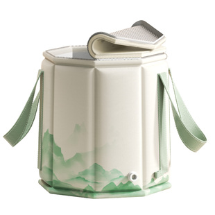 折叠泡脚桶家用保温足浴盆成人过小腿泡脚盆便携养生加厚加高泡脚