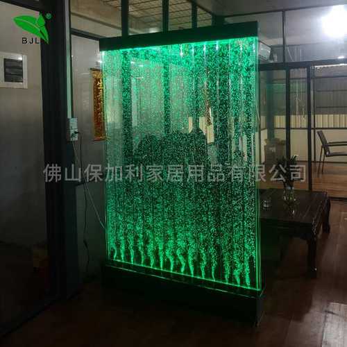 水幕墙流水屏风客厅鱼缸装饰玄关隔断墙流水墙亚克力气泡墙加湿墙