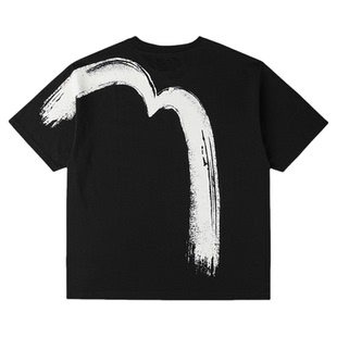 EVISU福神 2026年春季新款男士手绘刷色大M印花短袖T恤