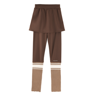 BarryBanny女童假两件裙裤加绒加厚秋冬儿童弹力裤子中大童打底裤