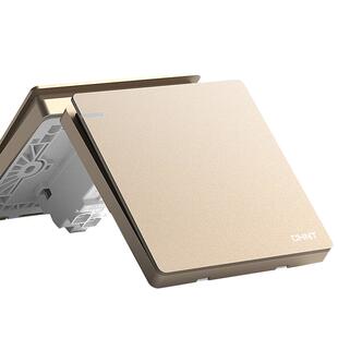 正泰开关插座面板官方旗舰店86型暗装家用5孔金色墙壁一开五孔