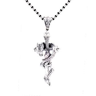 法国IDee十字架泰银项链男潮牌 小众设计生肖龙吊坠925纯银配饰品