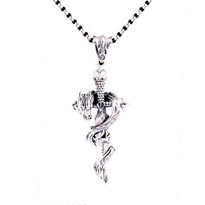 法国idee十字架潮牌机车银项链