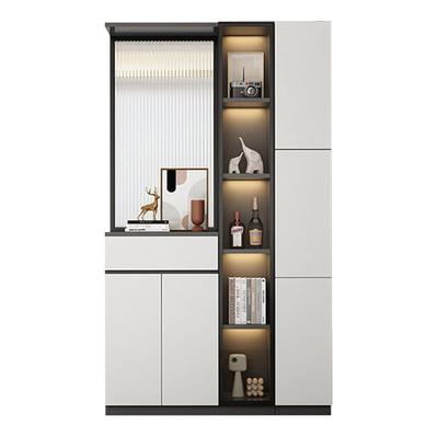 实木玄关柜鞋柜一体酒柜储物柜