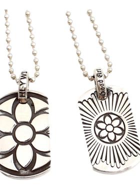 一休手作狗牌男女款吊坠老银匠