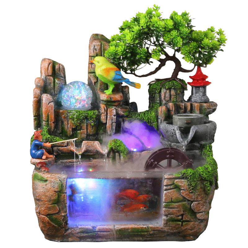鱼缸造景客厅迷你小型招财