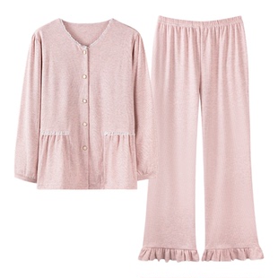 长袖睡衣薄绒女款秋冬款独特绝美冬季漂亮出门可外穿春秋季家居服