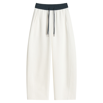 休闲运动窄版阔腿裤女直筒卫裤