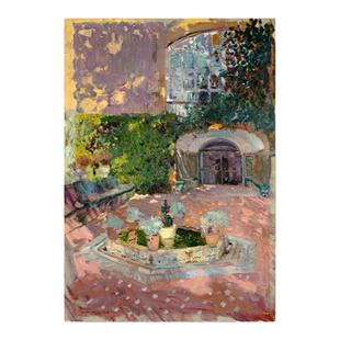 【午后花园】印象派复古油画客厅美式沙发背景墙装饰画温馨风景画