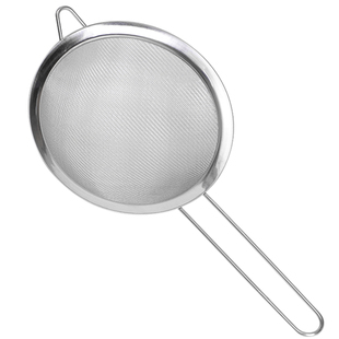 不锈钢网筛漏篱长柄隔渣过滤器 细网漏勺捞篱大小号 米木日式家居