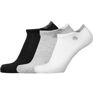 金利来男士贴合脚型优选棉质弹力休闲运动时尚短筒低帮三双装船袜