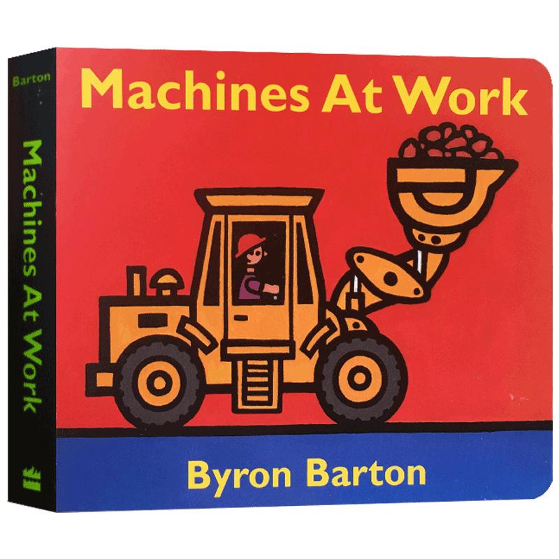 英文原版Machines at Work 0-3岁启蒙婴幼儿英语原装英语纸板书育儿亲子读物宝宝不能错过的好书籍趣味阅读绘本提高孩子专注力