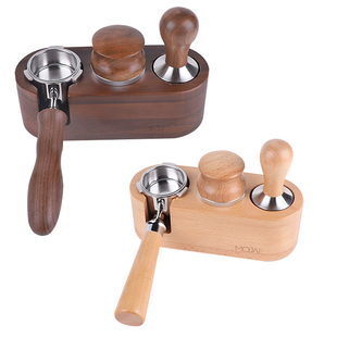 smeg斯麦格咖啡机配件无底手柄粉碗51mm压粉锤布粉器底座收纳套装