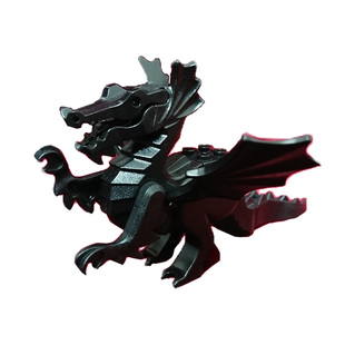 LEGO 乐高 绝版稀有动物 骑士坐骑火龙 城堡中古 绿黑飞龙 奇幻