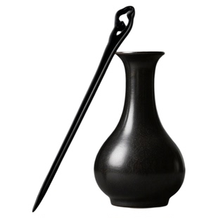 2026新款高端现代简约盘发发簪檀木素雅古风簪子女山河令木质发钗