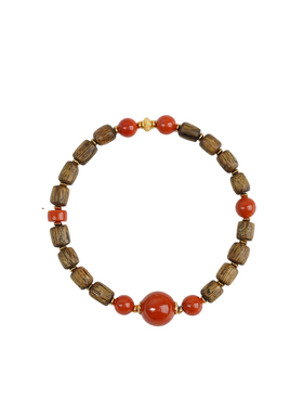 南红玛瑙奇楠沉香补木本命年手串