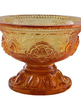 供佛古法琉璃八吉祥八宝供碗贡杯